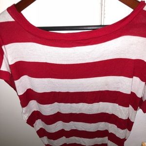 Forever 21 red & white striped top